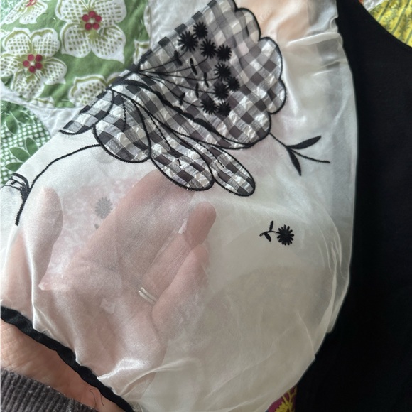 Anthropologie Maeve Silk Puff-Sleeve Sweater Top, M - Picture 16 of 16